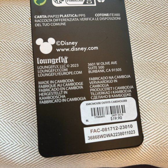 Loungefly Disney Mickey Mouse Outfits Cardholder Steamboat Sorceror New - Picture 3 of 3
